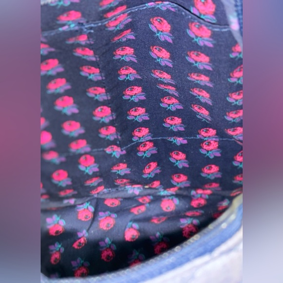 VERA BRADLEY Small Essential Compact Backpack Quilted Denim Moonlight Navy - Picture 14 of 14